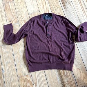 Banana Republic Burgundy crew neck with 5 button down.  Worn Once!